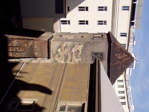 1150899_Č.p. 314, hranolová věž staroměstských hradeb, k. ú. Staré Město, Bartolomějská 4, Praha 1