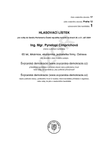 Vzory hlasovacích lístků VO 17 Praha 12