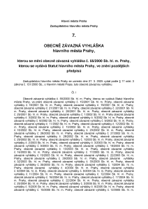 Obecně závazná vyhláška hlavního města Prahy č. 7/2025