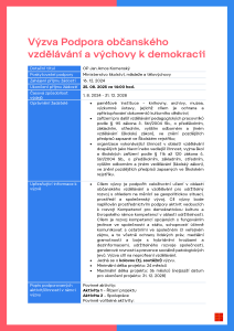 Podpora občanského vzdělávání a výchovy k demokracii