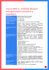 Výzva NPO č. 17_2025_Školení energetických poradců a manažerů