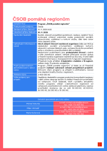 ČSOB pomáhá regionům (1)