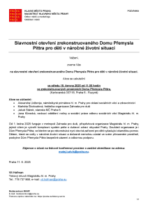250611 - Pozvánka - TK - Otevření Domu Přemysla Pittra