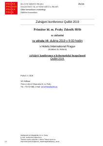 Zahájení konference o kybernetické bezpečnosti QuBit 2019