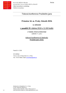 Tisková konference Pražského jara