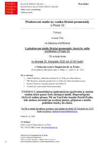 Představení studie ke vzniku Drážní promenády v Praze 10