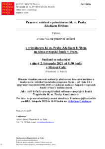 Pracovní snídaně s primátorem hl. m. Prahy Zdeňkem Hřibem