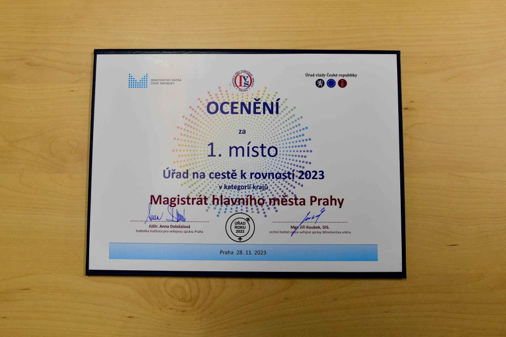Ocenění v soutěži Úřad na cestě k rovnosti