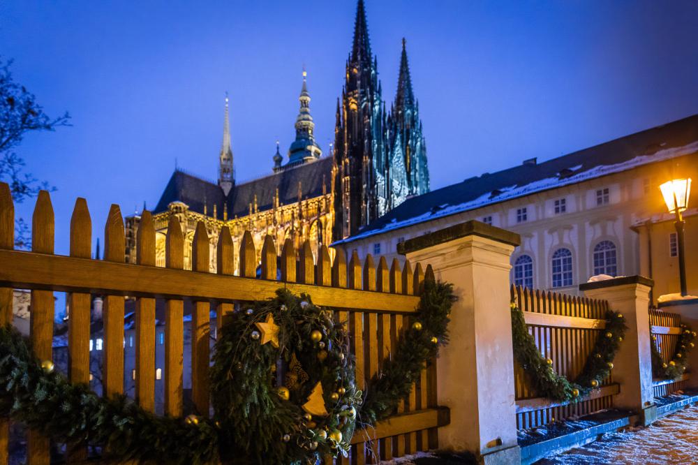 Ilustrrční foto - Vánoční výzdoba Pražského hradu